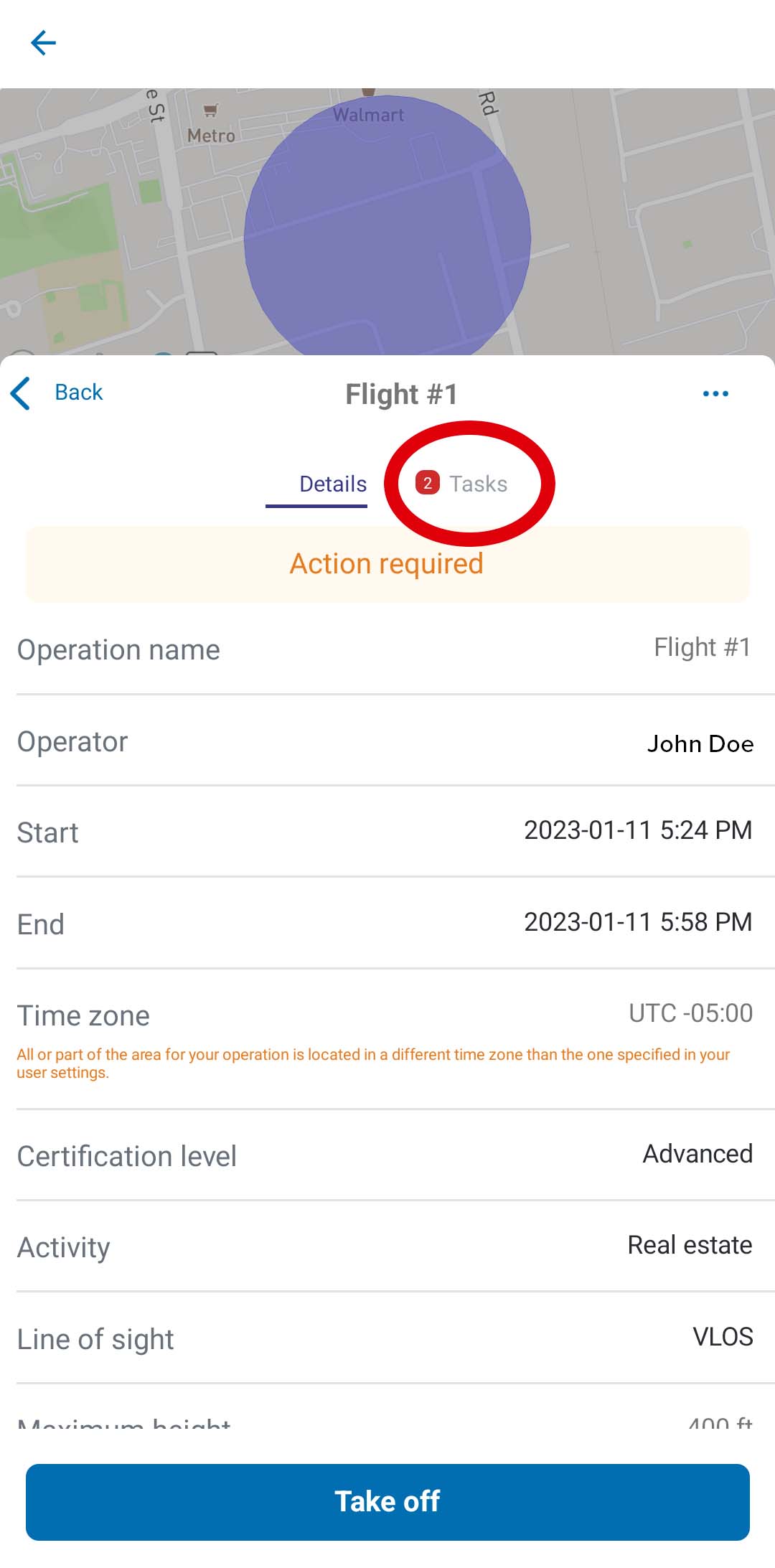 Click tasks in Nav Drone